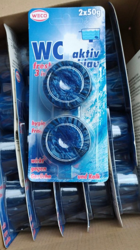 Thả bồn cầu Đức 1 thùng 450k (5 vỉ -188k)