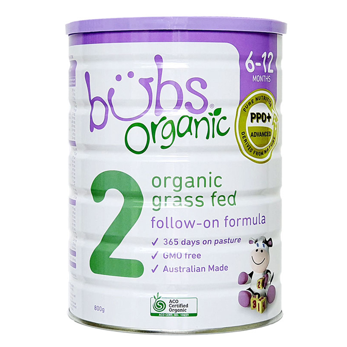 Sữa Bubs Organic số 2 800G (trẻ từ 6-12 tháng), Date 2021