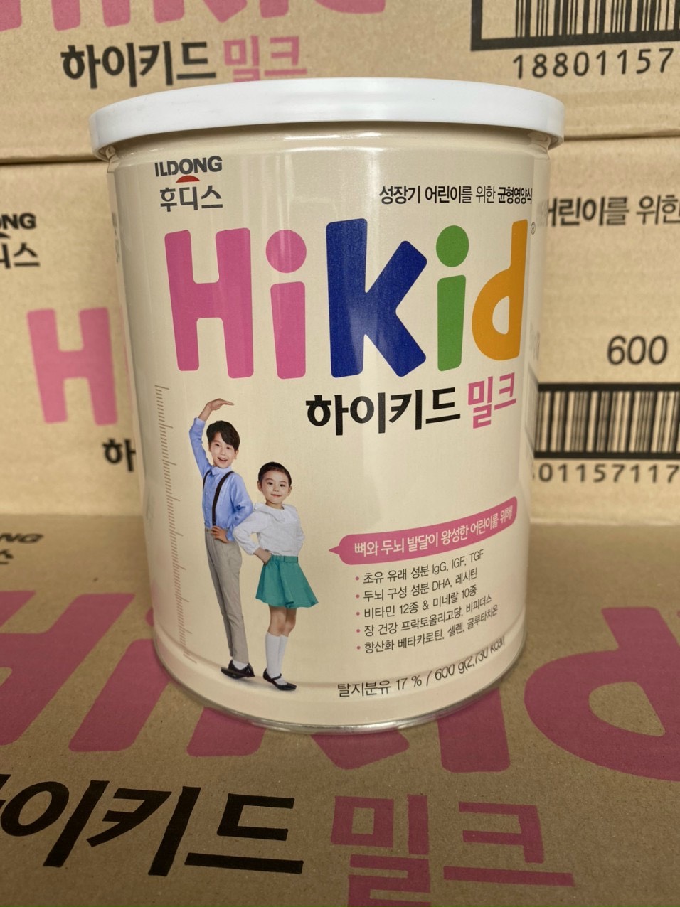 Sữa Hikid bò Hàn Quốc tăng Chiều cao, Cân nặng Vani 600g (1 tuổi trở lên)