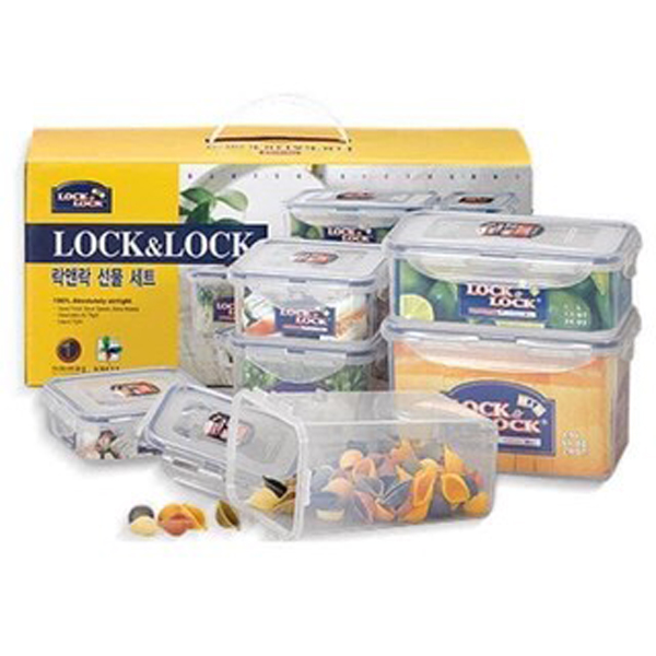 Set bộ hộp nhựa đựng thức ăn Lock &Lock-  6 món