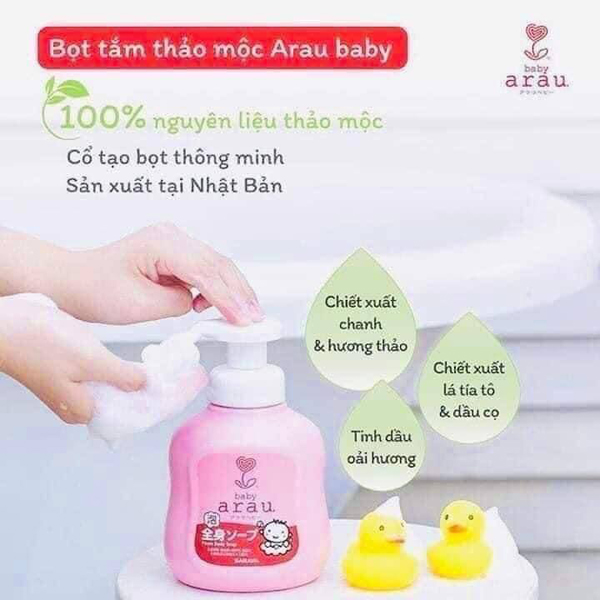 Sữa tắm trẻ em Arau baby- Nhật 450ml