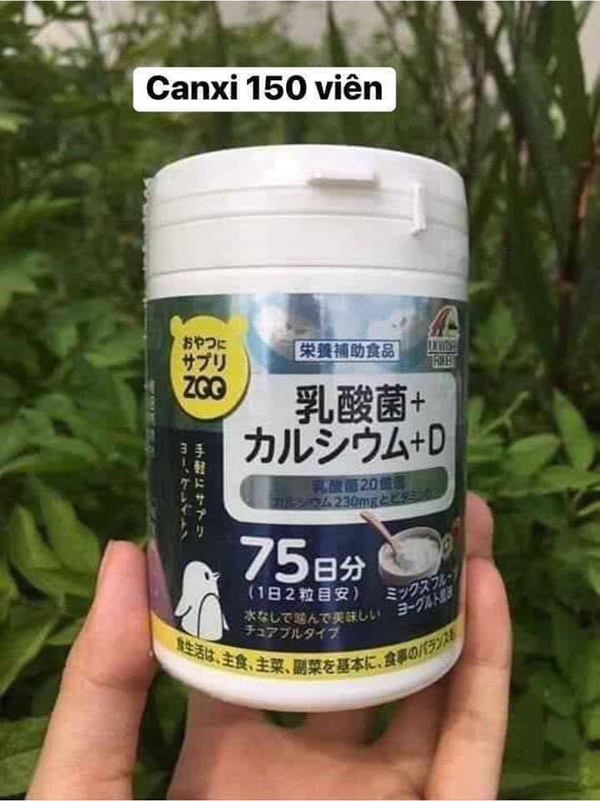 Kẹo bổ sung canxi + vitamin D+ lợi khuẩn Unimat Riken Nhật