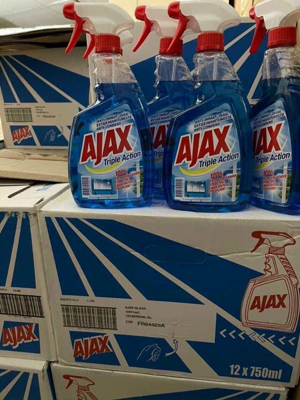 Nước lau gương kính Ajax 750ml- Đức  (2 chai)
