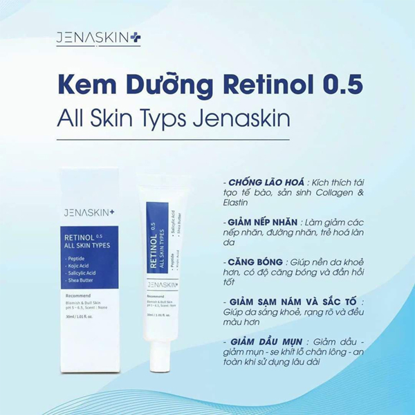 Kem dưỡng Retinol 0.5 Jenaskin- Hàn